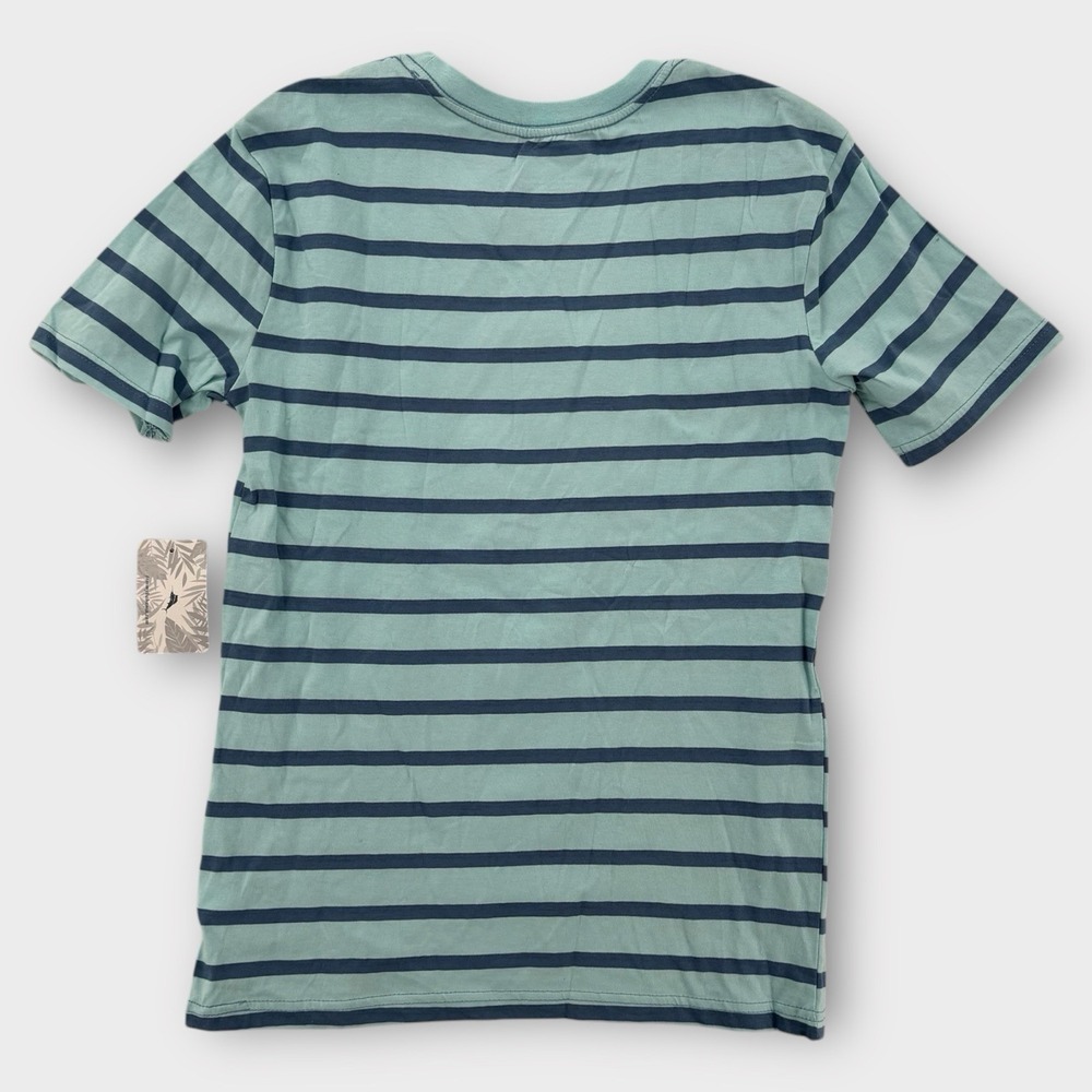 NWT Tommy Bahama Tropical Youth T-shirt 14-16‎ Logo Short Sleeves Blue Print - Picture 2 of 8